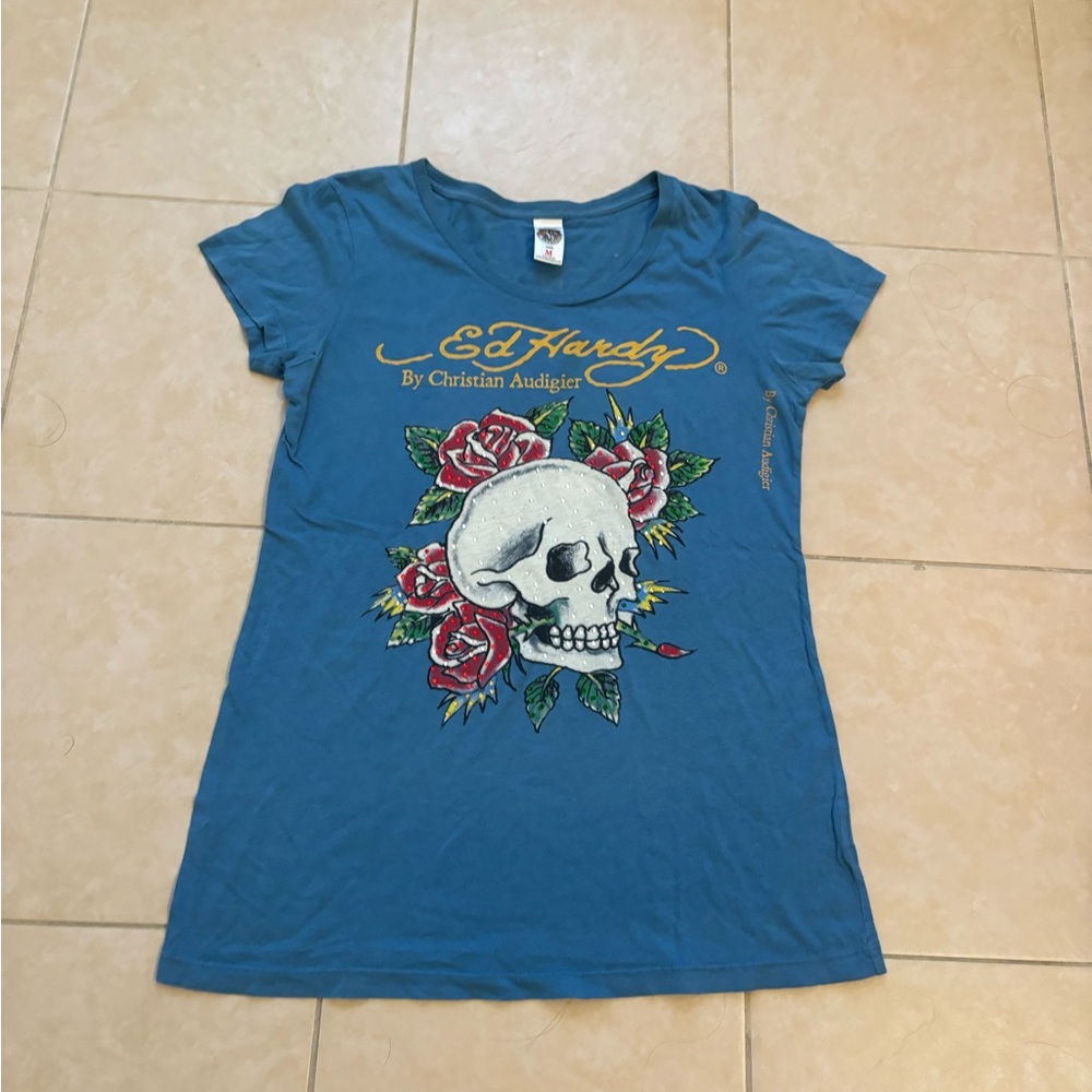Blue Ed Hardy T-shirt